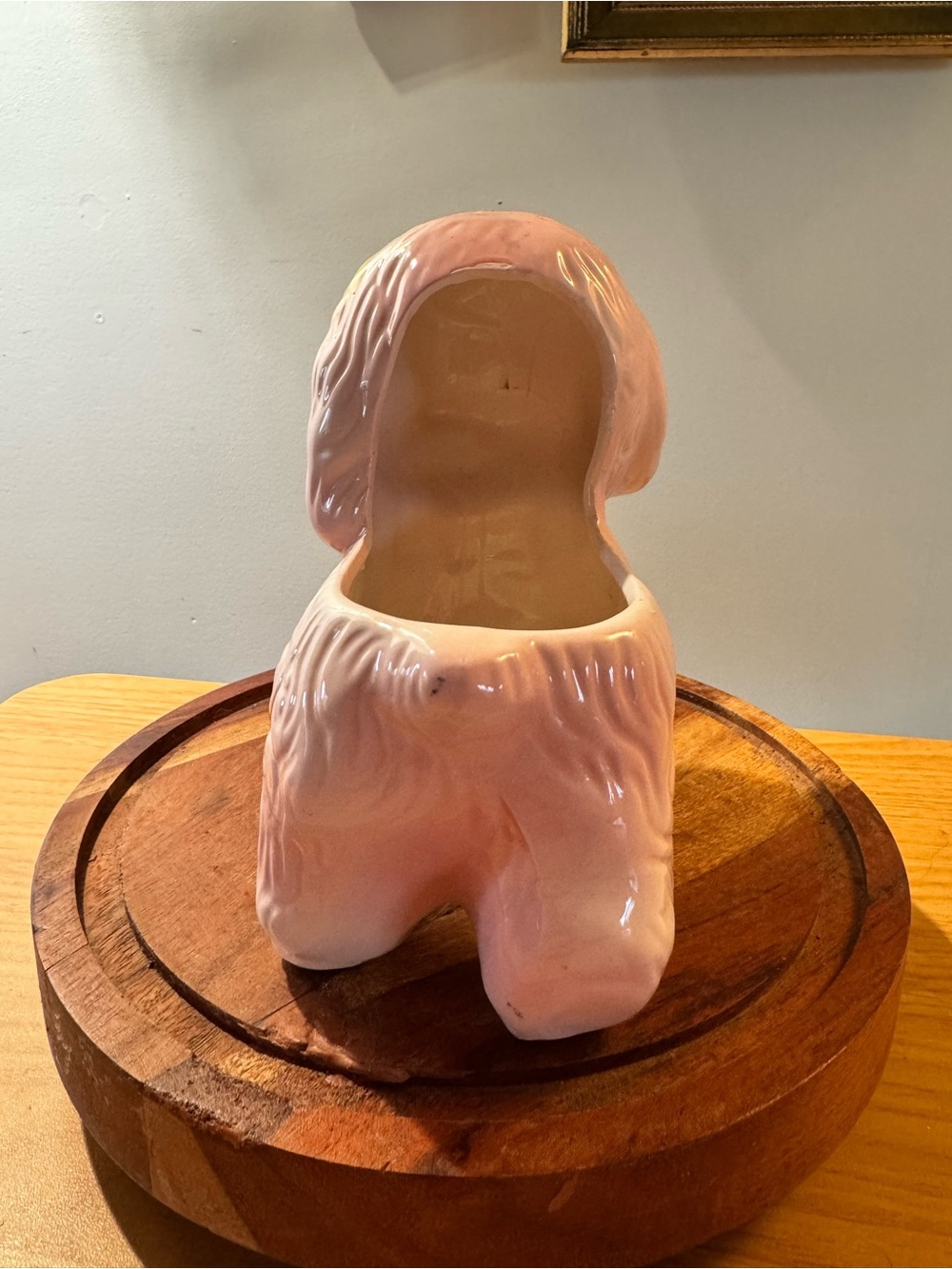 Royal Copley Vintage Pink Ceramic Poodle Planter - Kitschy Decorative Accent - Picture 5 of 8